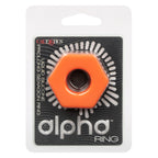 Alpha Liquid Silicone Prolong Sexagon Ring Orange 0.75 Inch Diameter Stretchy Durable Waterproof > Cock Ring > Single