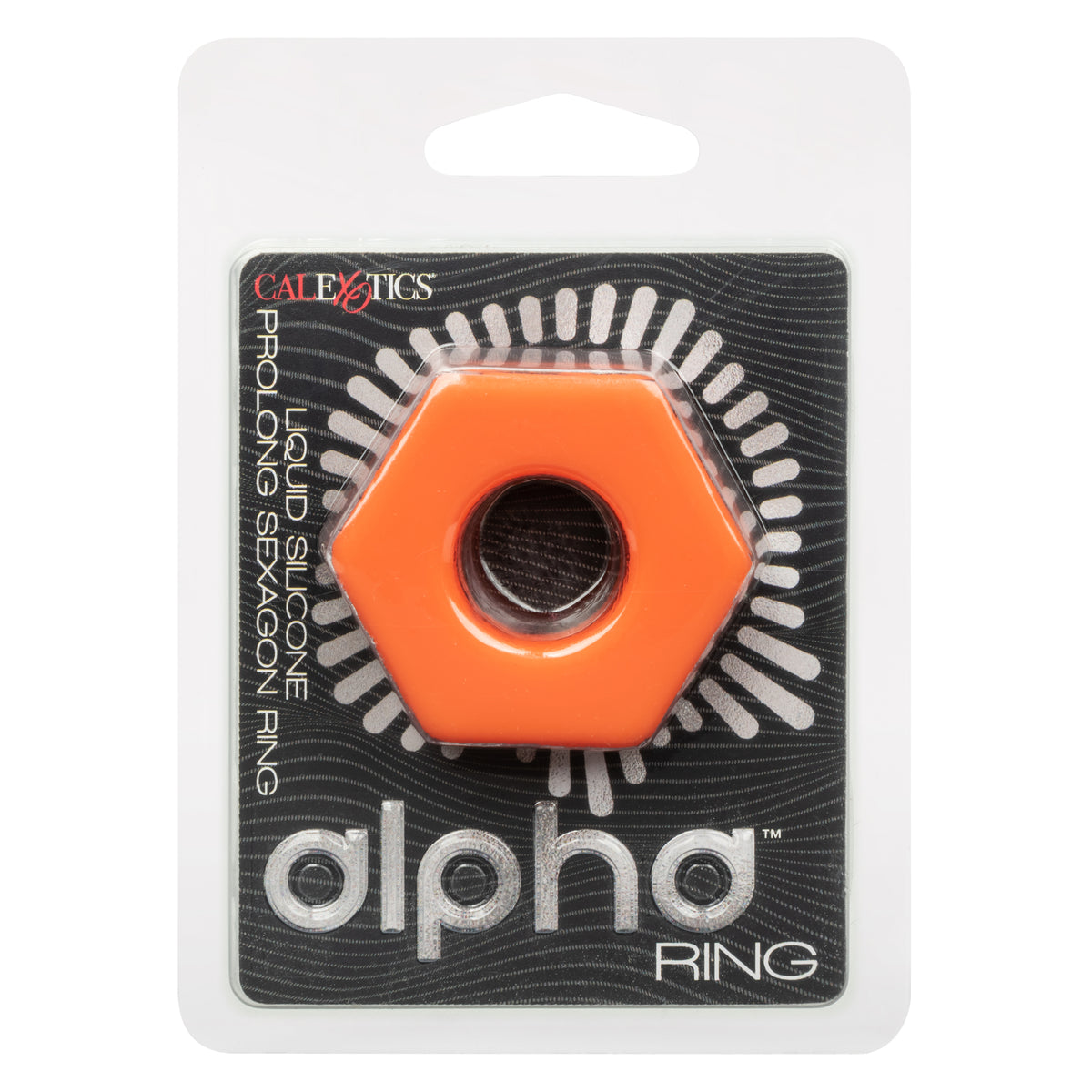 Alpha Liquid Silicone Prolong Sexagon Ring Orange 0.75 Inch Diameter Stretchy Durable Waterproof > Cock Ring > Single