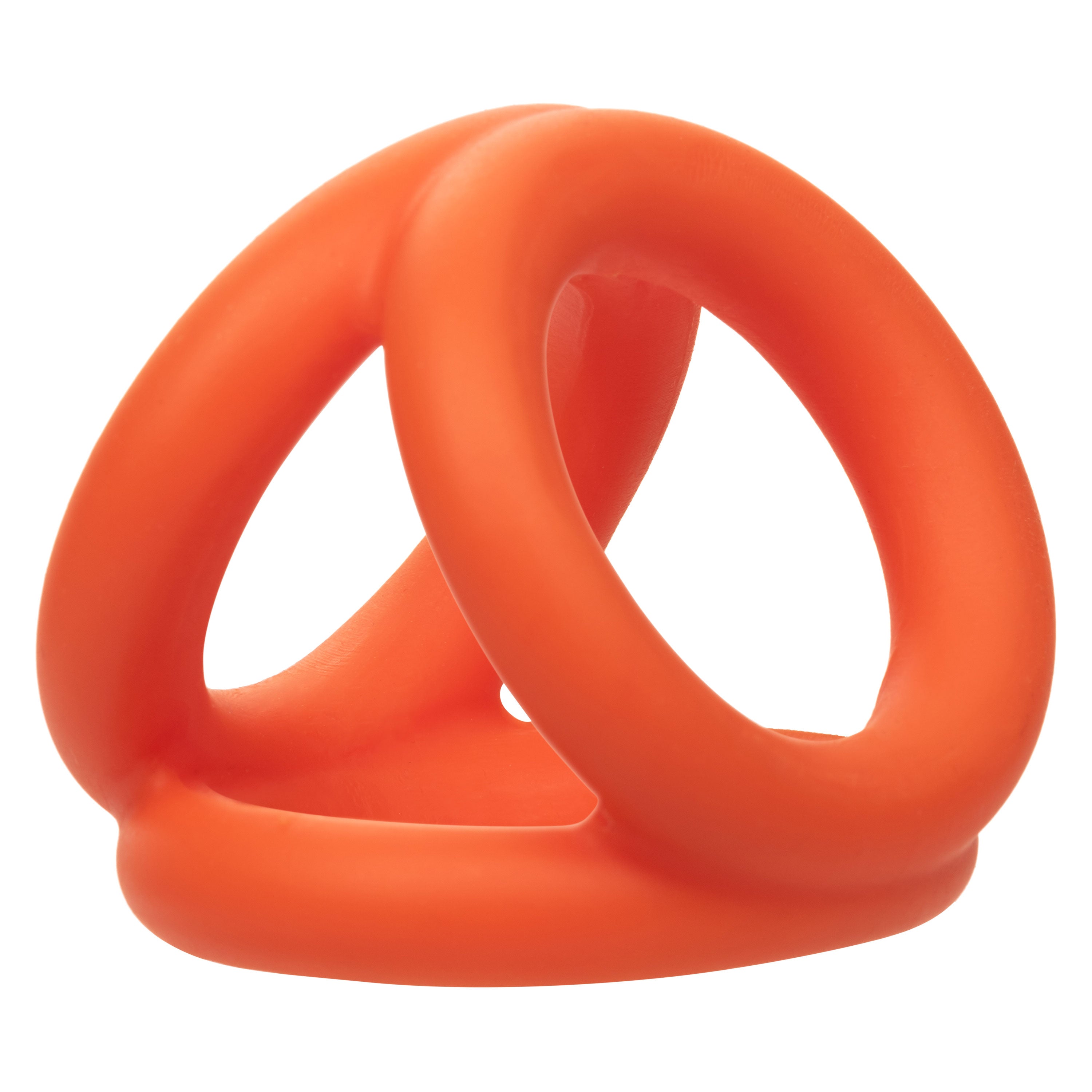 Alpha Liquid Silicone Tri-Ring Orange Ultra Stretchy Enhancer Ring Secondary image