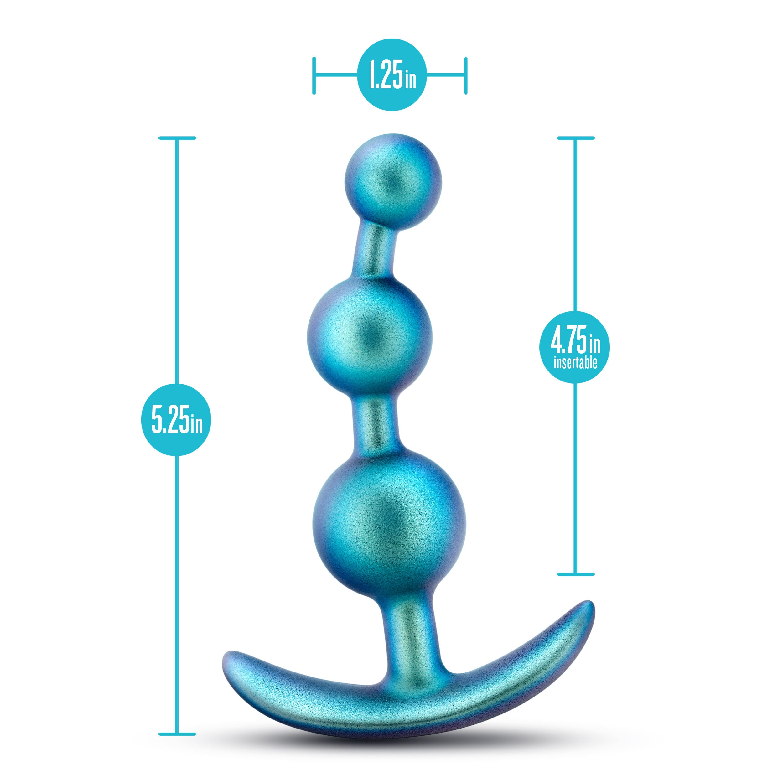 Anal Adventures Matrix Gamma Teal Anal Plug for Intense Pleasure > Anal Range > Anal Beads