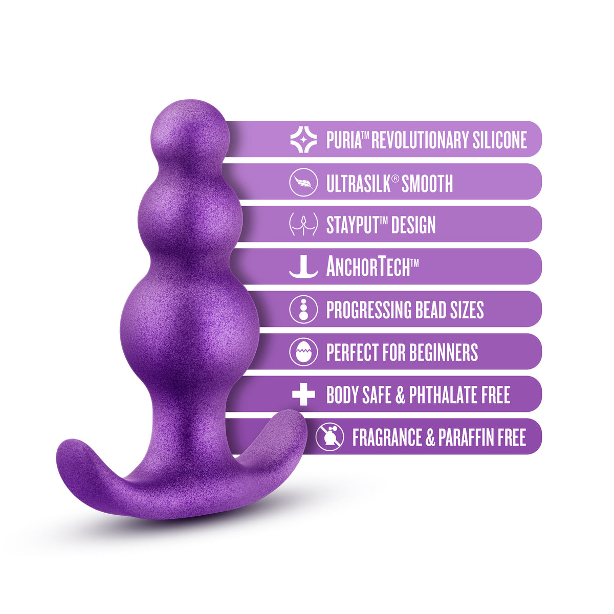 Anal Adventures Matrix Supernova 3 Inch Anal Plug in Galactic Purple > Anal Range > Butt Plugs