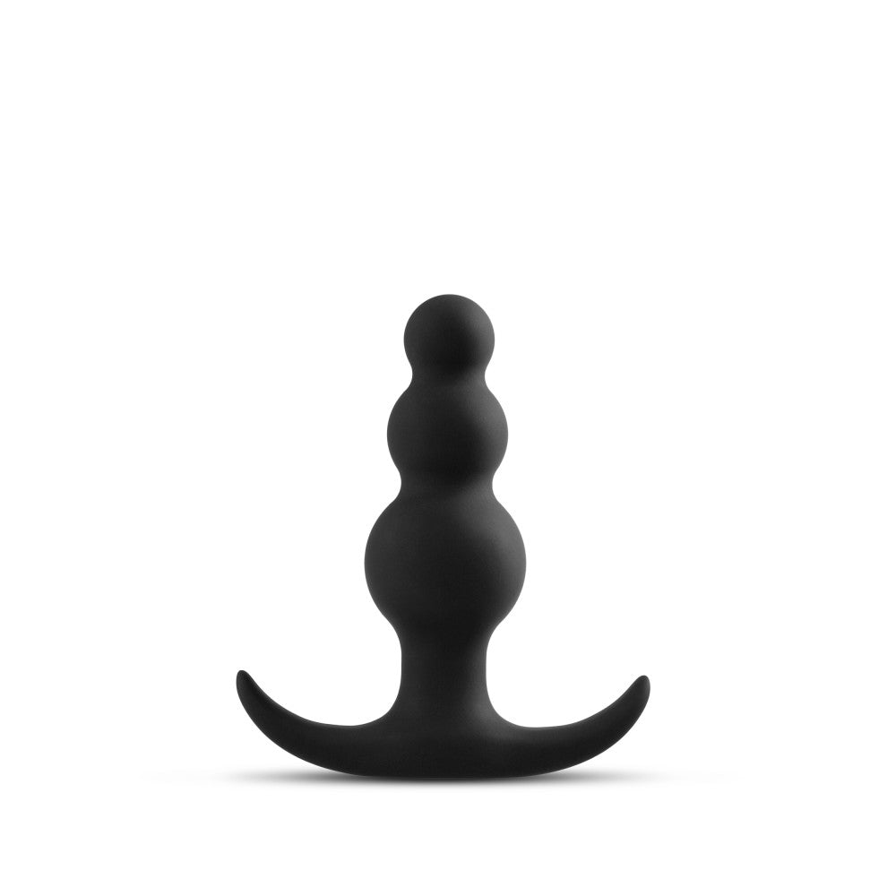Anal Adventures Platinum Beaded Plug Black (7.6 cm) > Anal Range > Prostate Plugs