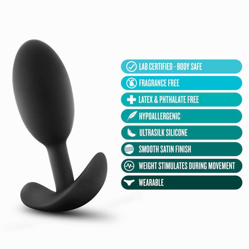 Anal Adventures Platinum Silicone Vibra Slim Plug Medium > Anal Range > Vibrating Butt Plugs
