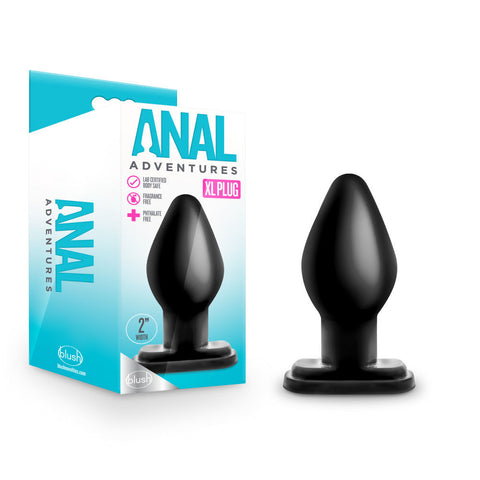 Anal Adventures XL Plug (Black) – Large Tapered Butt Plug Butt Plugs