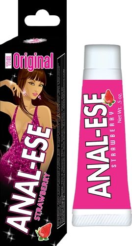 Anal-Ese Strawberry Flavored Anal Lubricant Soft Packaging 0.5 Oz Anal Lubricant