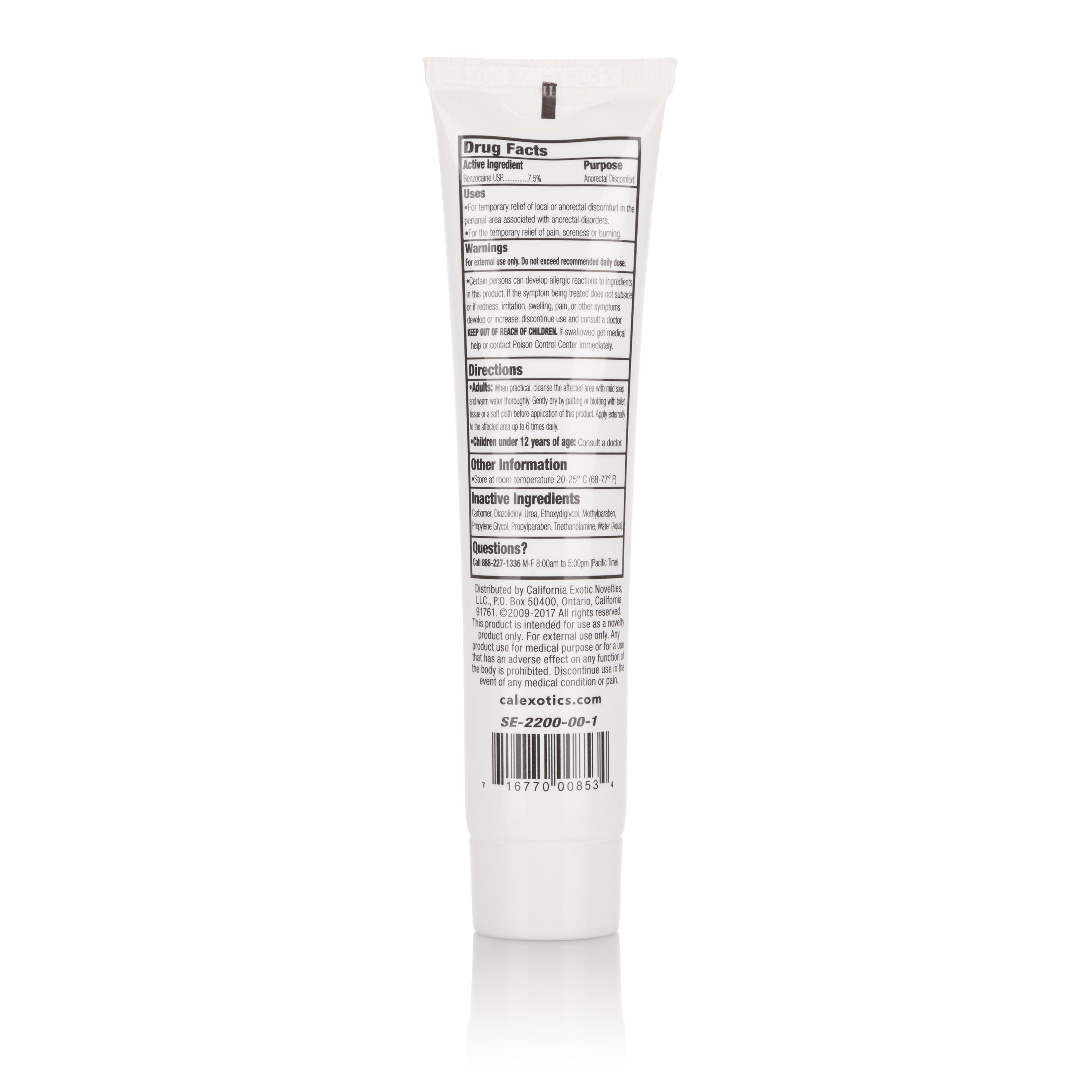 Anal-Eze Anal Desensitizing Gel 1.5 Oz Tube for Intimacy Anal Lubricant