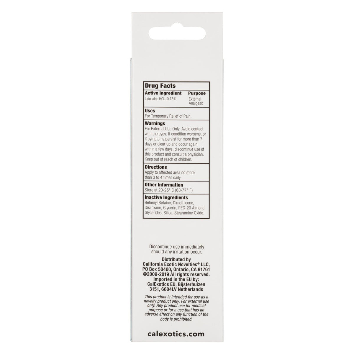 Anal Eze Unscented Desensitizing Gel 7.5% Benzocaine 1.5oz Water-Based Anal Gel > Lube > Anal