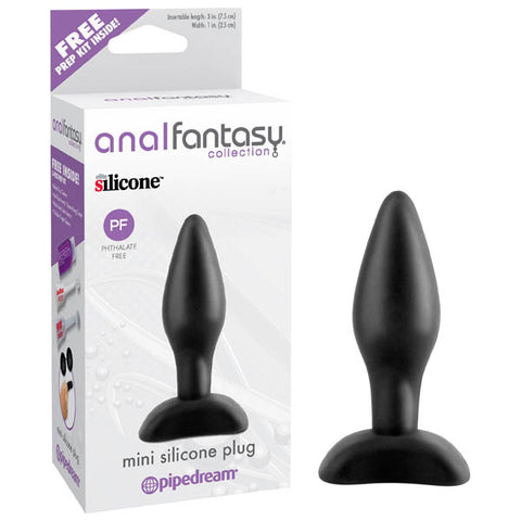 Anal Fantasy Collection Mini Silicone Plug Black 7.5 cm Butt Plug Butt Plugs