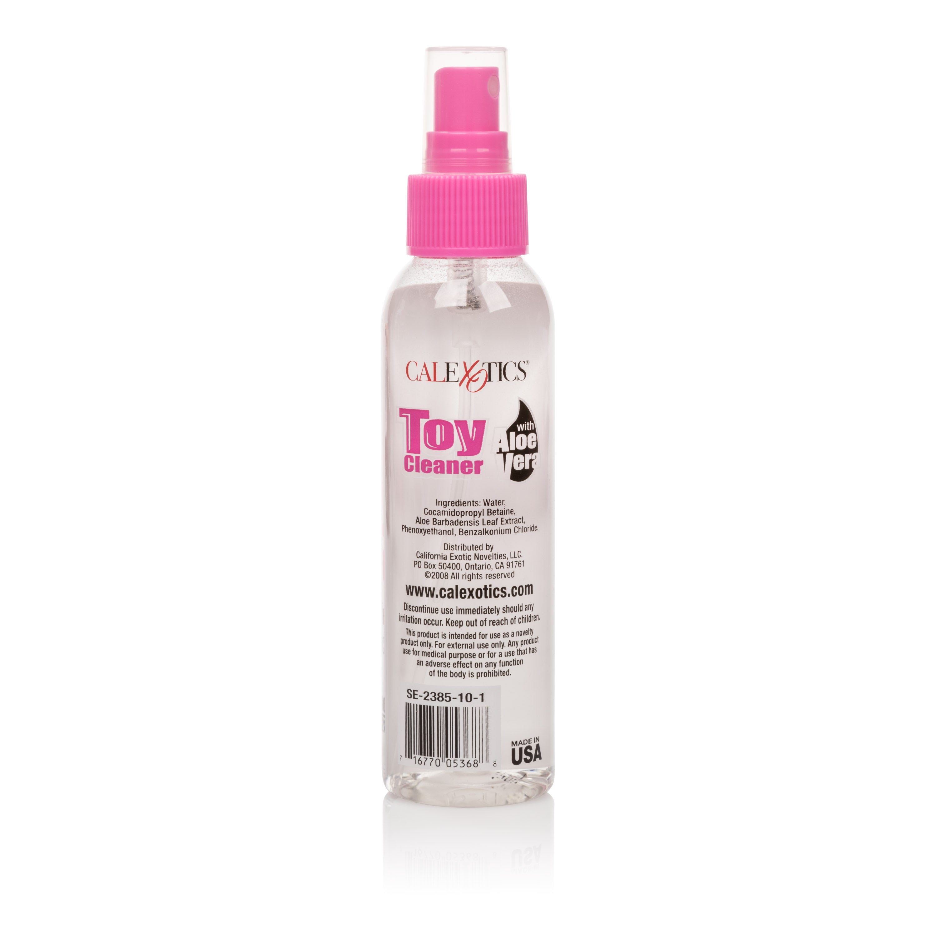 Anti-Bacterial Toy Cleaner with Aloe Vera 4.3 oz Clear Bottle with Pink Spray Nozzle Toy Cleaners