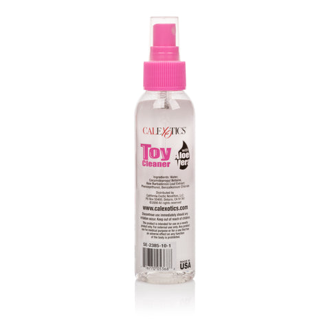 Anti-Bacterial Toy Cleaner with Aloe Vera 4.3 oz Clear Bottle with Pink Spray Nozzle Toy Cleaners