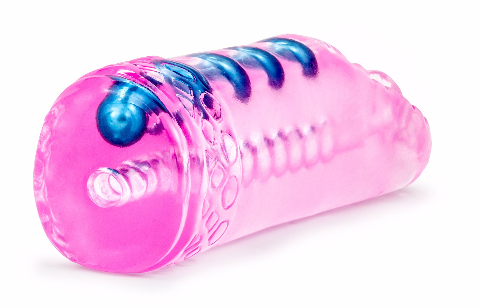 Sexy Pink Masturbator Sleeve with Soft Pleasure Pearls 5.5 Inch Strokers - Manual