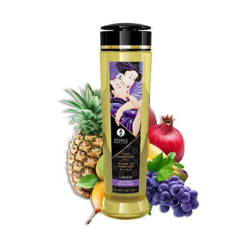 Shunga Peach Massage Oil 8 Fl Oz Silky Smooth Stimulation Massage Oil