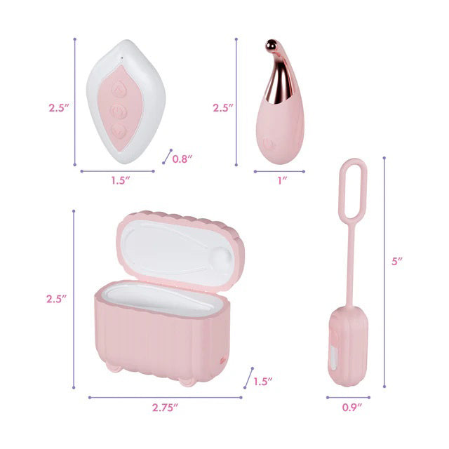 Play With Me Wanderlust Pink Vibrator With Charging Case Finger Stimulator