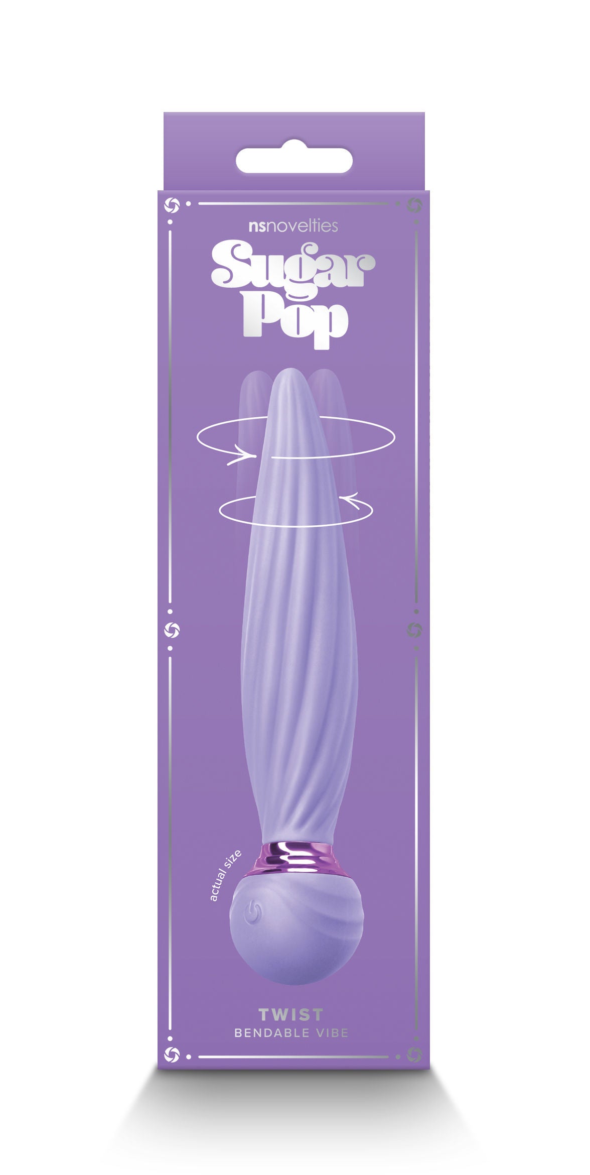 Sugar Pop Twist Purple Silicone Rechargeable Water Resistant Vibrator Vibrators