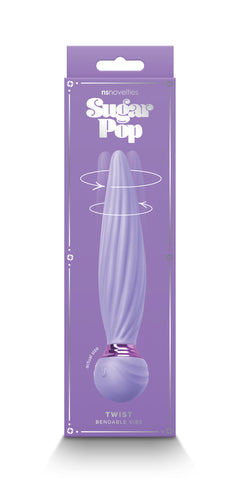 Sugar Pop Twist Purple Silicone Rechargeable Water Resistant Vibrator Vibrators
