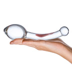 Glas Pure Indulgence 8 Inch Anal Slider with Curved Flared Head Prostate Stimulator > Glass > Toys