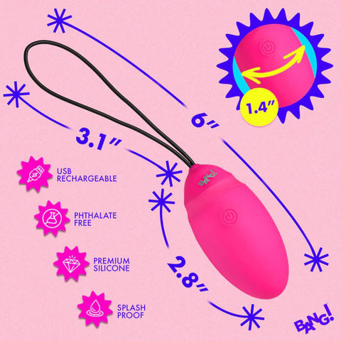 Vibrating Silicone Egg (Pink) – Remote-Controlled 2.8 Inch Vibrator > Sex Toys For Ladies > Vibrating Eggs