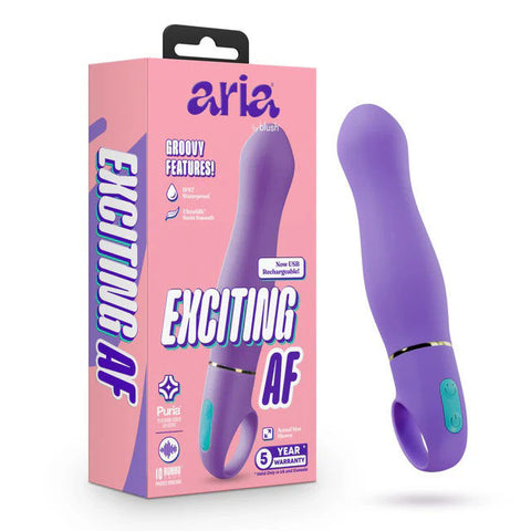 Aria Rechargeable Vibrator with RumboTech Technology Indigo Vibrators - G Spot