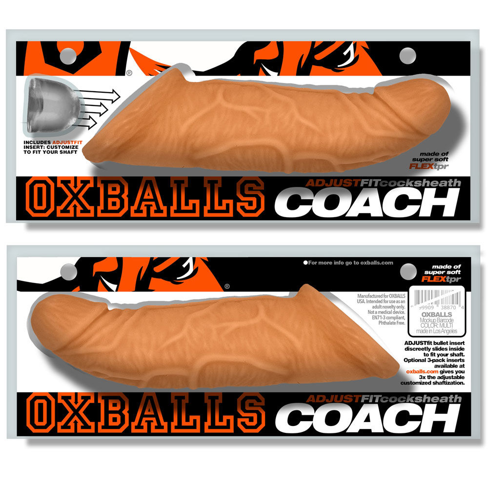 Coach Cocksheath (Storm) – Soft Flesh-Like Penis Sheath Peach Penis Extension & Sleeves