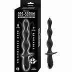 Ass-Sation Deep Dive Contoured 7" Insertable Wand Anal Vibrator Black > Anal Range > Anal Probes