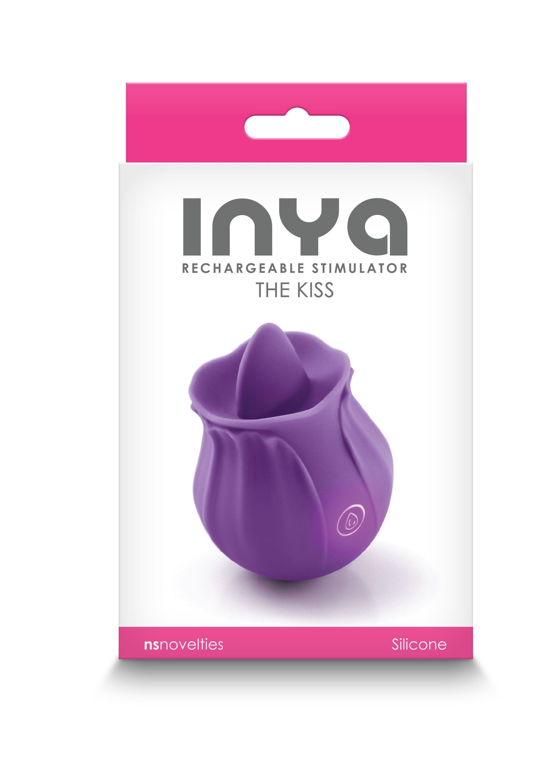 Inya The Kiss Purple Rechargeable Clitoral Tongue Vibrator Suction Stimulator
