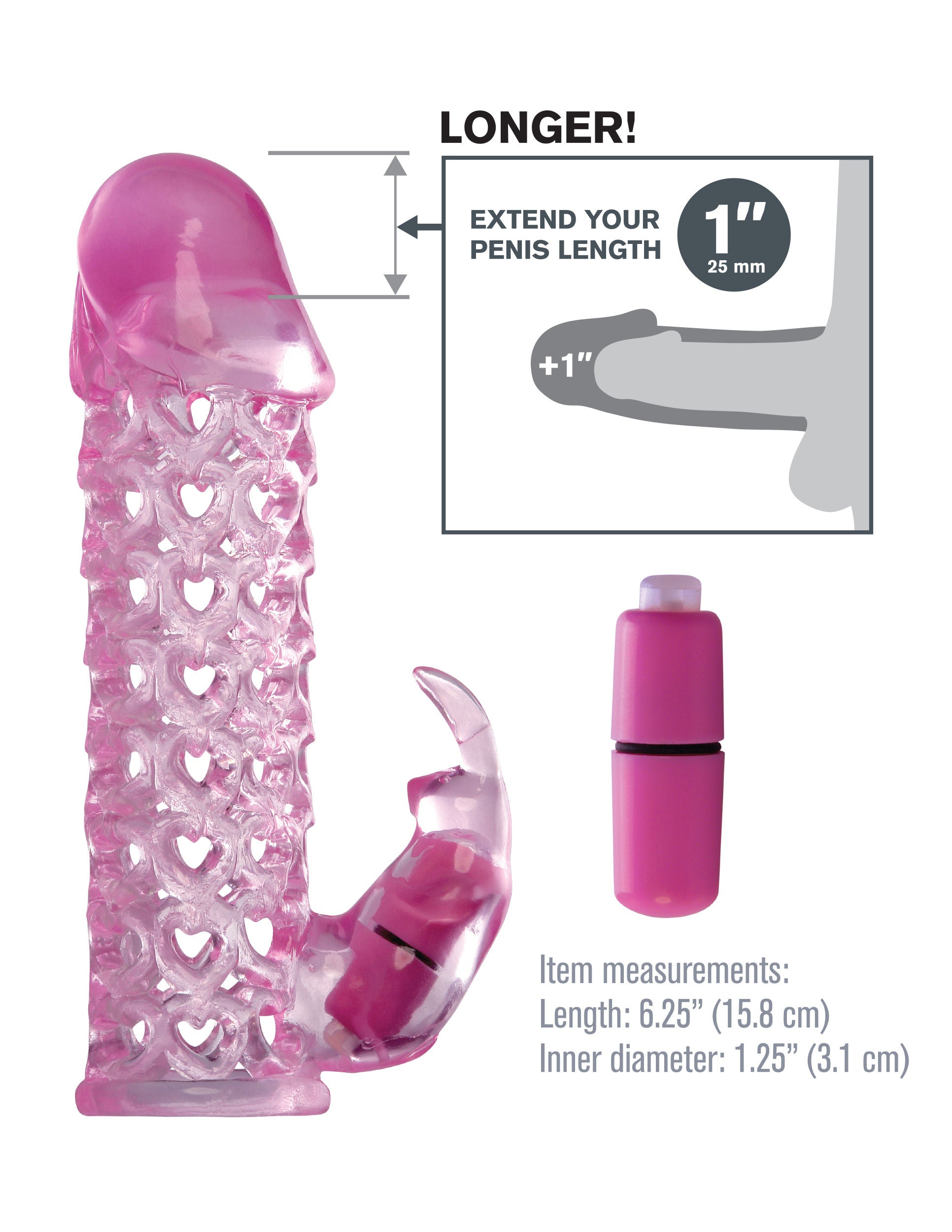 Fantasy X-Tensions Vibrating Couples Cage (Pink) – Slim Vibrating Cage SLEEVES