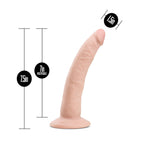 Au Naturel 7 Inch Vanilla Dildo with Flexible Realistic Design > Dildos > Slim Dildos