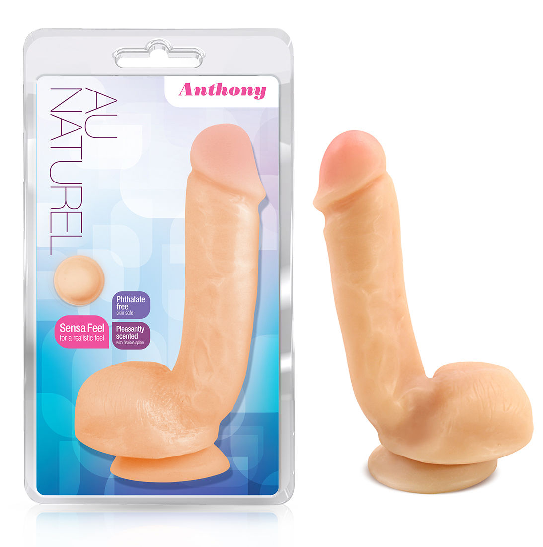 Au Naturel Anthony Beige Realistic Bendable 8 Inch Dildo Secondary image