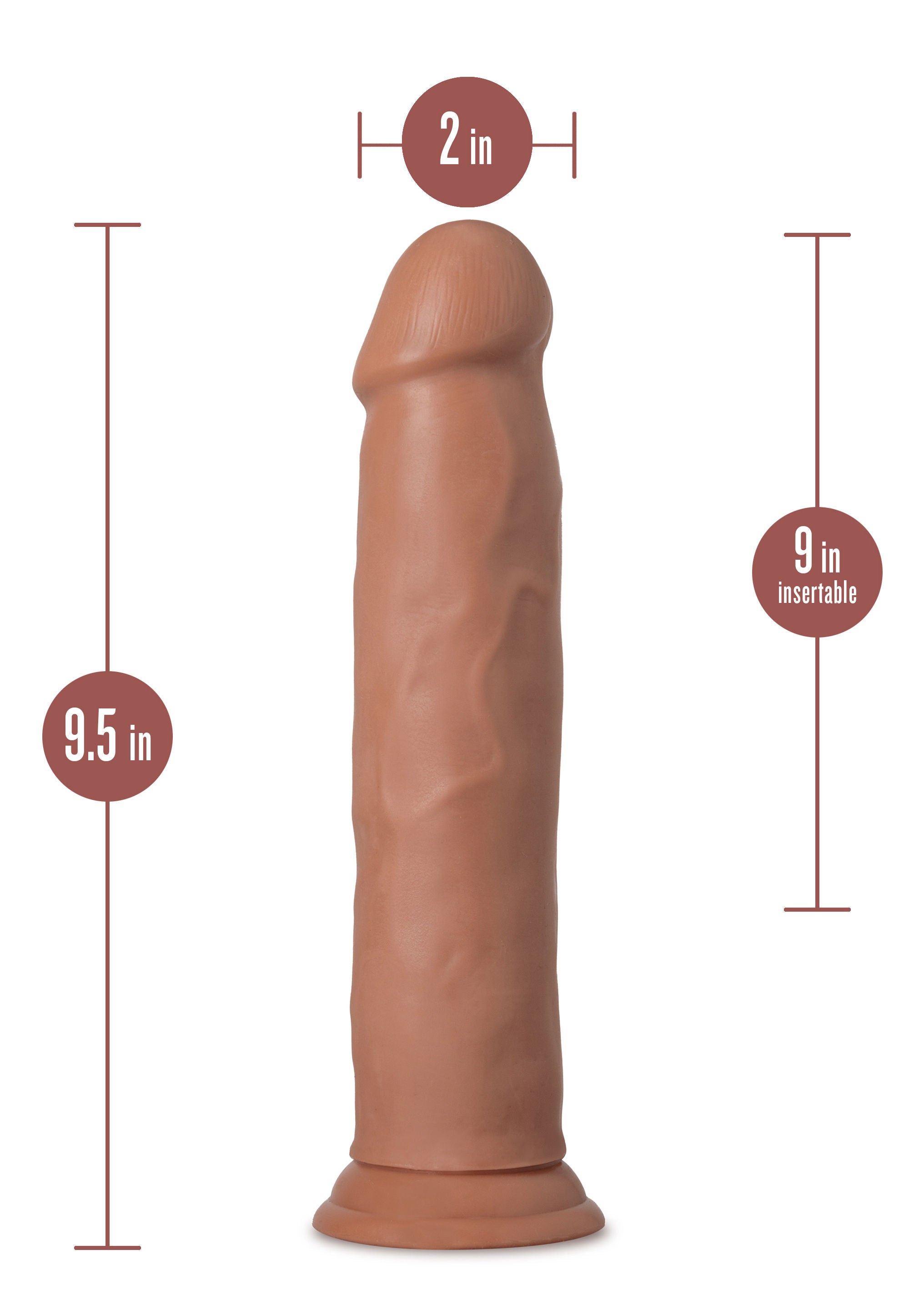 Au Naturel Carlos 9 Inch Realistic Mocha Dong for Adults Dongs Realistic