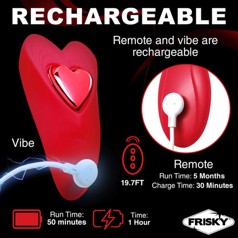 Love Connection Silicone Panty Vibrator With Remote Control Red Panty Vibrators