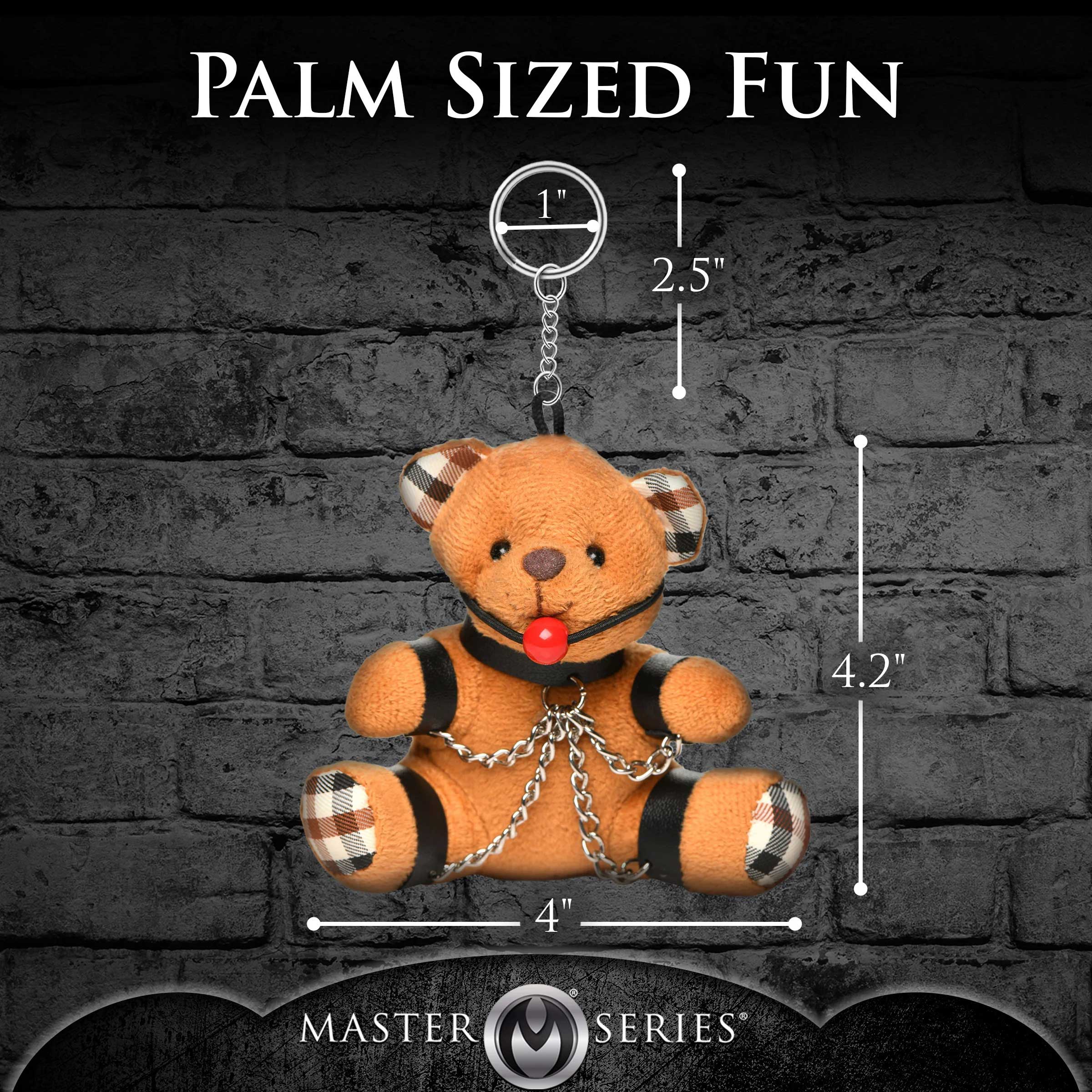 Gagged Teddy Bear Keychain Adult Intimacy Novelty Gift Key Chains