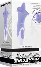Evolved Lix and Kisses Purple Flicking Tongue Stimulator Purple > Vibrators > Ladies > Clitoral Vibrators and Stimulators
