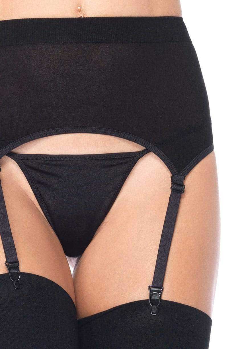 Leg Avenue Zara Garter Belt and Stockings (Black) – Lingerie Set > Clothes > Hosiery > Garterbelt Sets