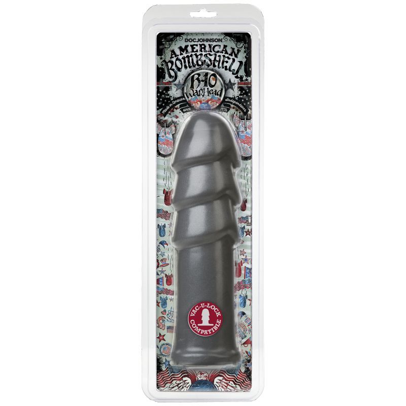 B-10 Warhead 10 Inch Anal Dildo Gun Metal Dongs Big