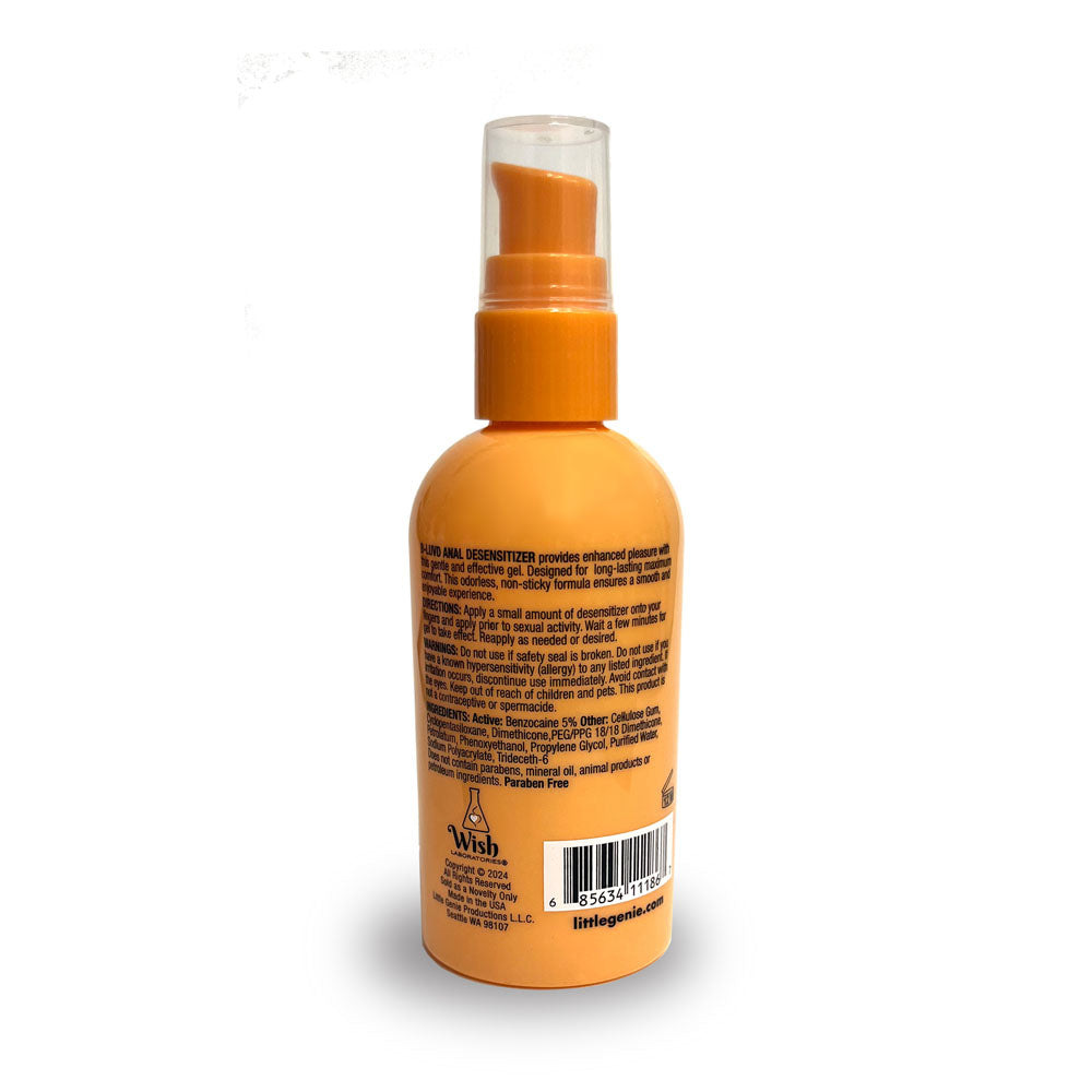 B-LUVD Anal Desensitising Lubricant 118 ml Water Based Gel Anal Lubricant