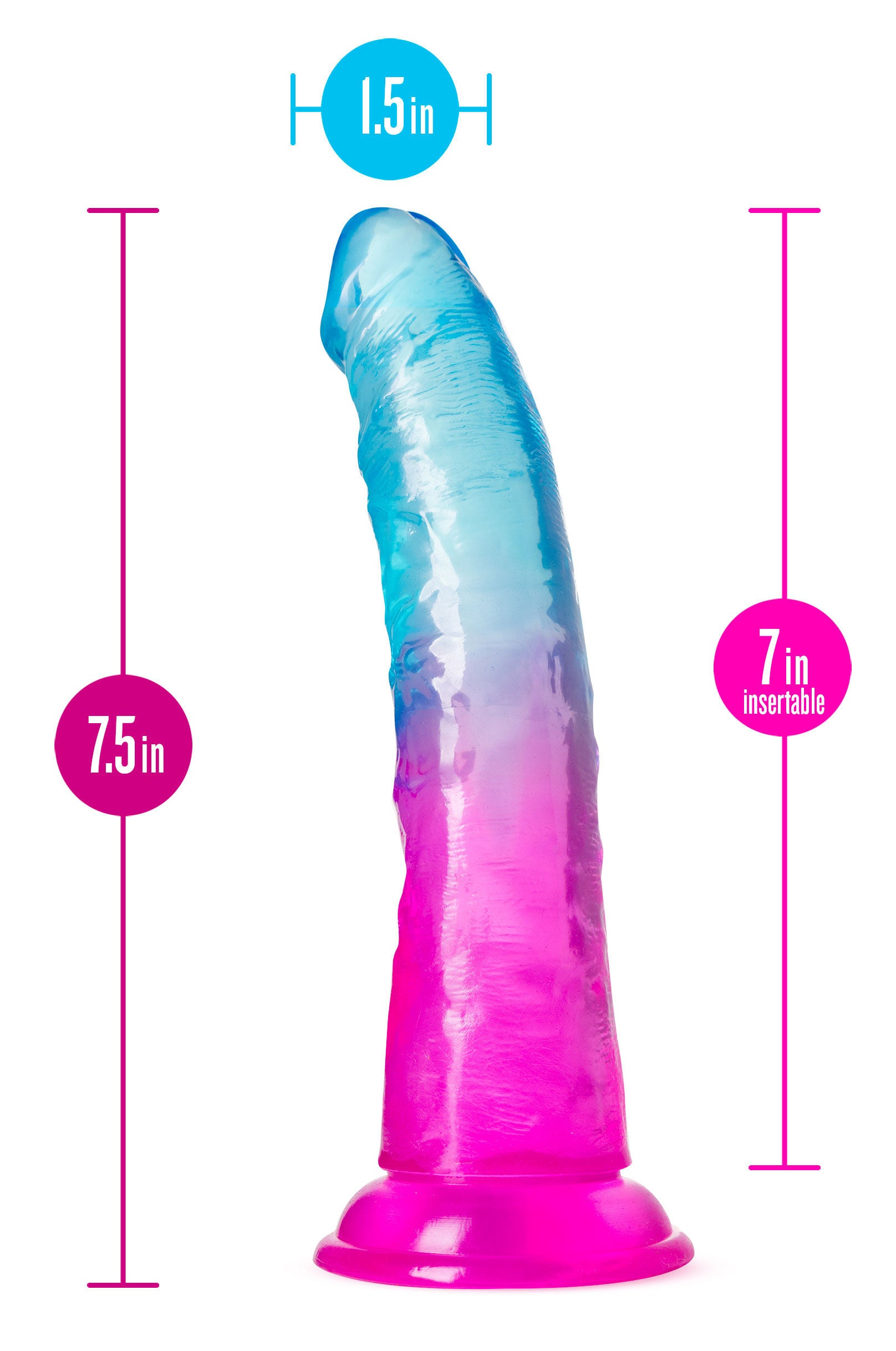 B Yours Beautiful Sky 7 Inch Realistic Suction Cup Dildo > Dildos > Realistic Dildos