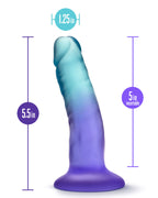 B Yours Morning Dew 5 Inch Dildo with Suction Cup Base Sapphire > Dildos > Slim Dildos