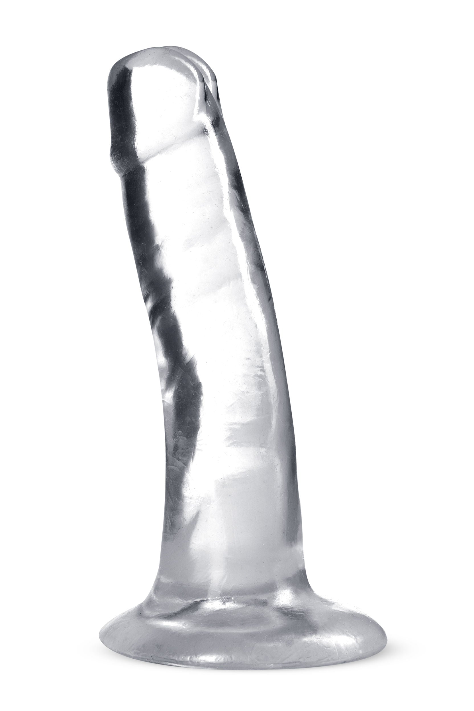 B Yours Plus Clear Suction Cup 5" Dildo Soft Realistic Feel > Dildos > Slim Dildos