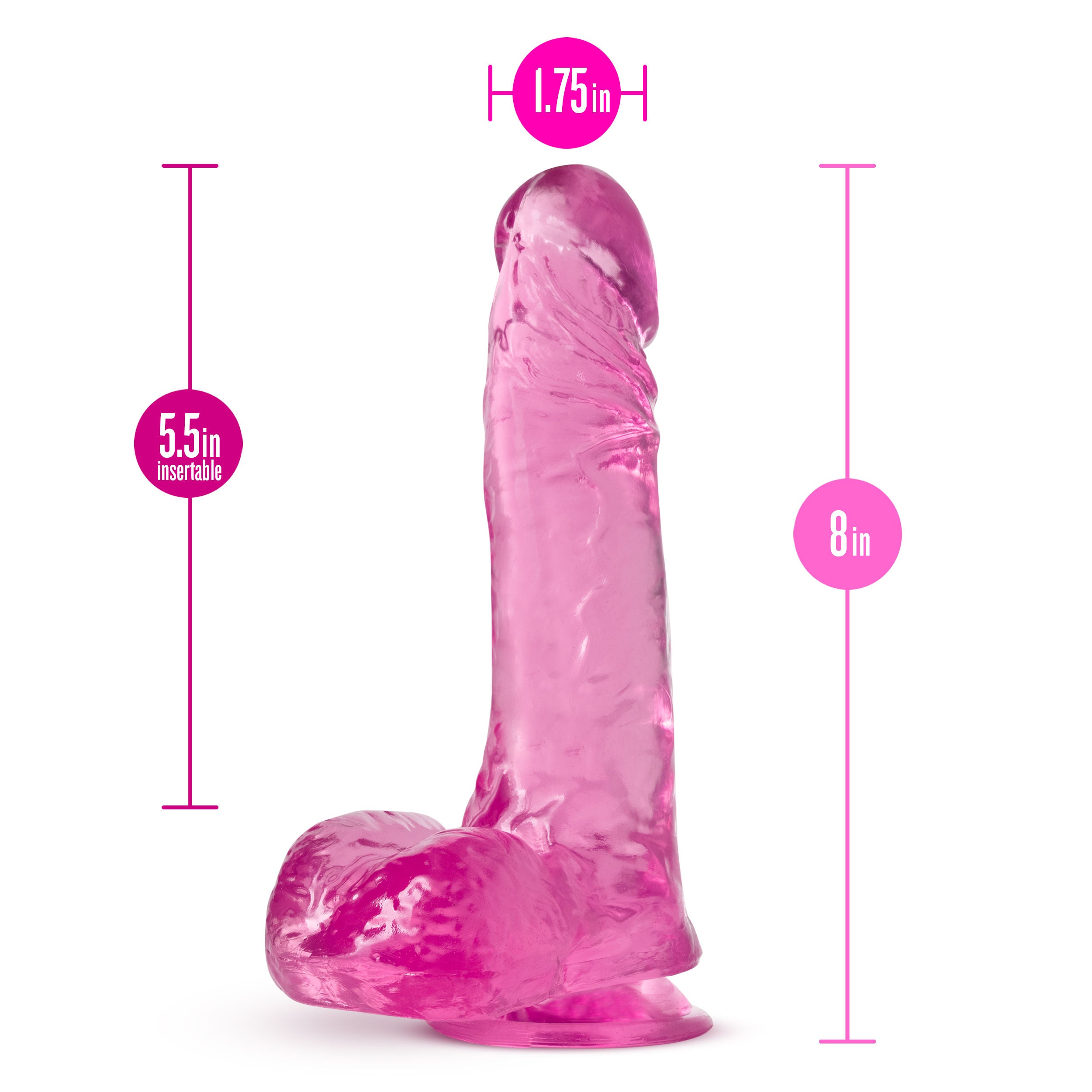 B Yours Plus Pink Soft Realistic Dildo for Comfortable Play DONGS