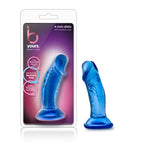 B Yours Sweet N Small 4 Inch Blue Suction Cup Dildo > Dildos > Slim Dildos