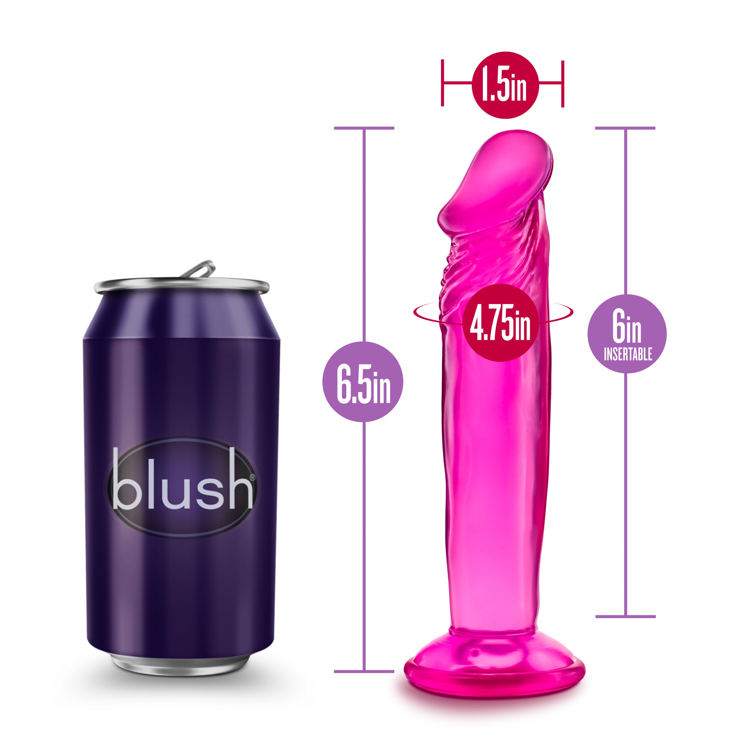 B Yours Sweet N Small 6 Inch Pink Realistic Dildo Secondary image