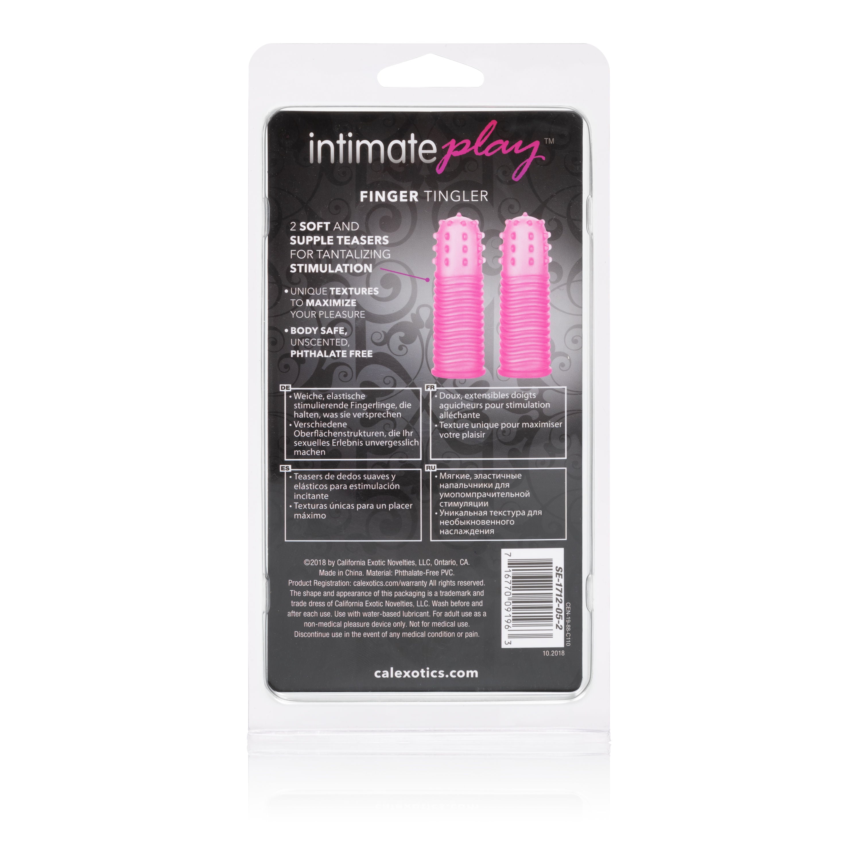 Intimate Play Finger Tingler (Pink) – Flexible Ribbed Teaser Set Pink Finger Stimulator