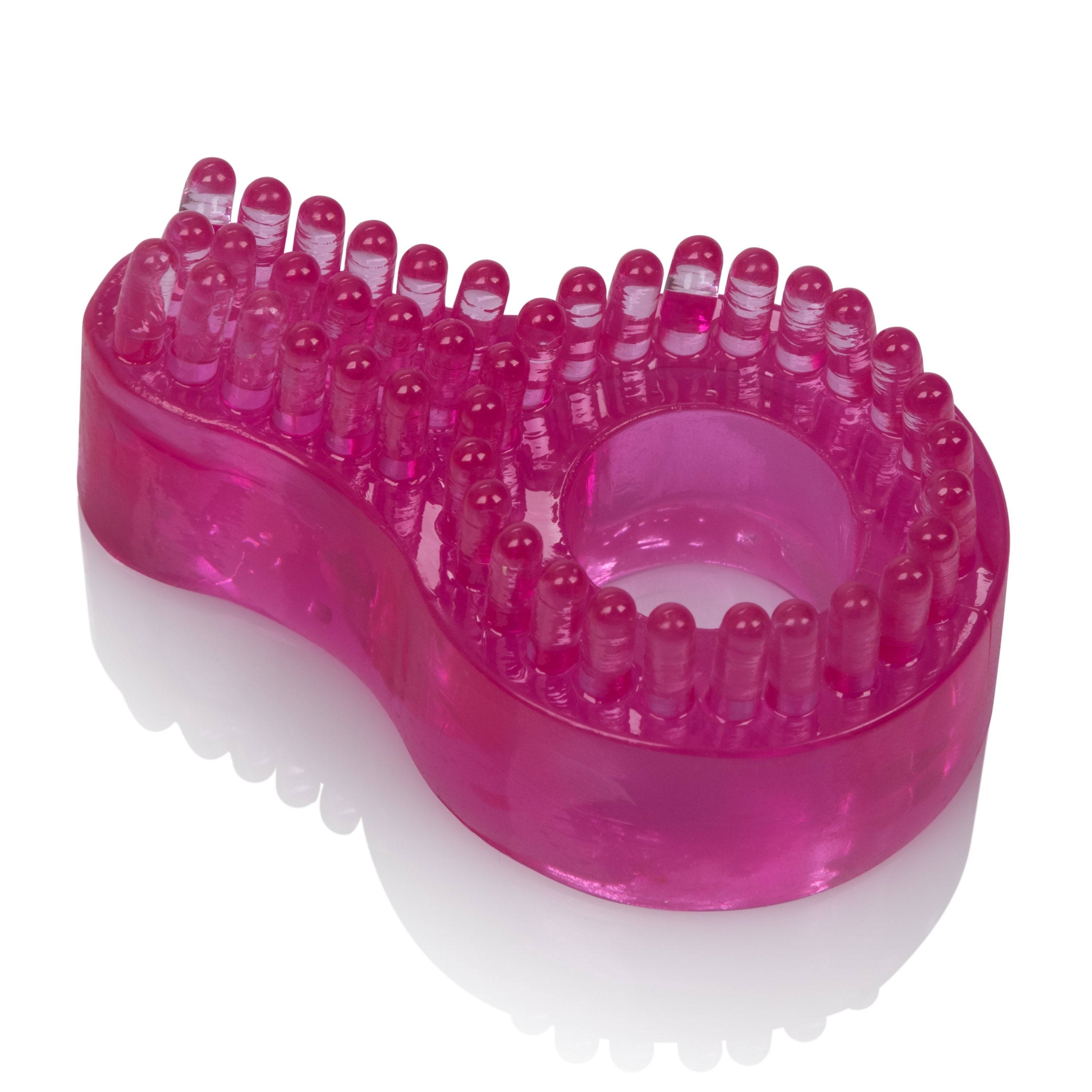 Super Stretch Pink Enhancer Ring With Tickler for Adults COCK RINGS
