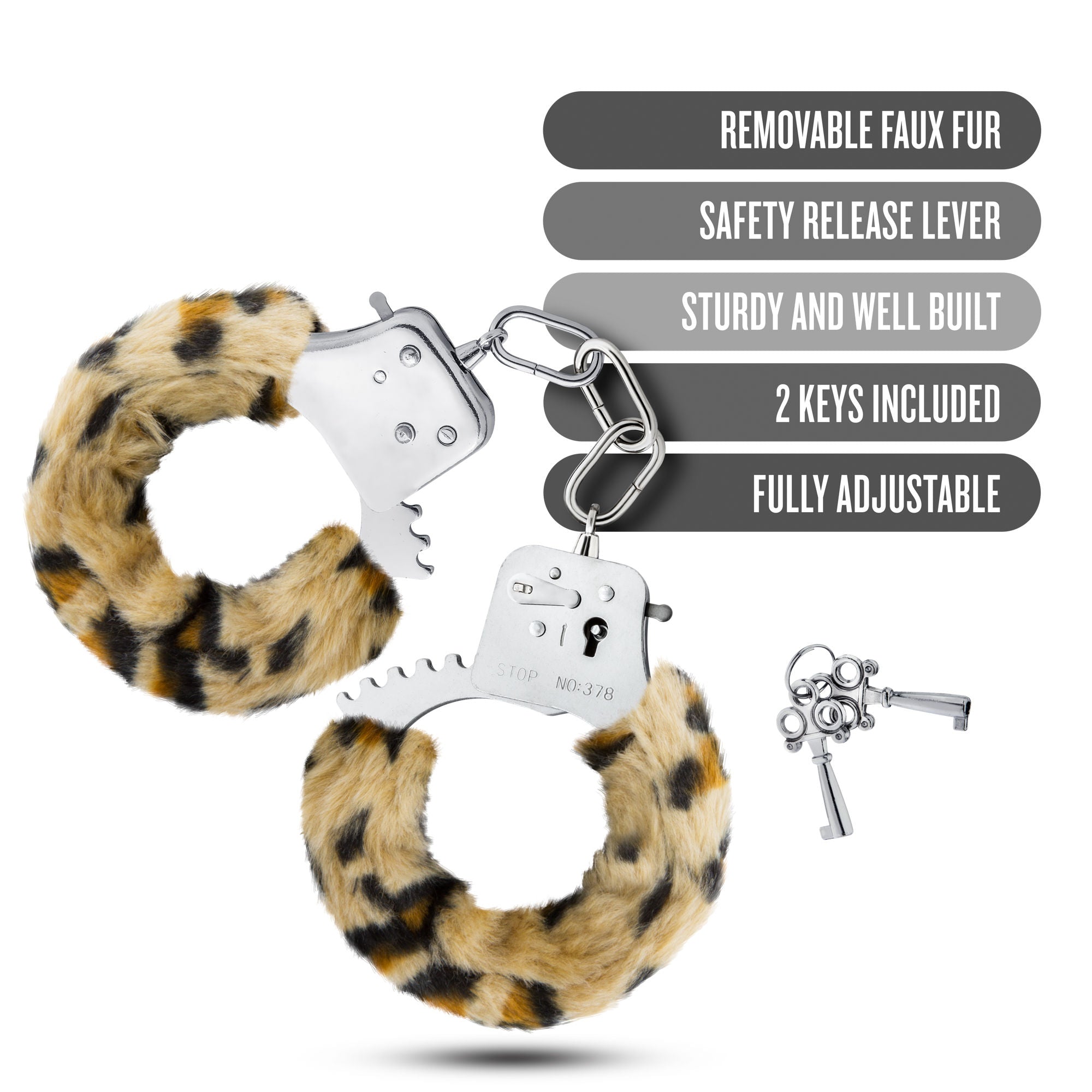 Temptasia Adjustable Leopard Print Cuffs > Bondage Gear > Handcuffs