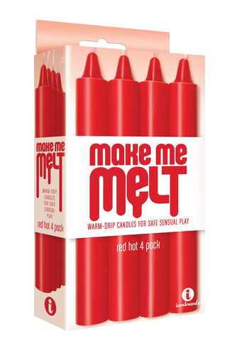 Make Me Melt Drip Candles - Hot Drip Candles - 4 Pack Red Drip Candles