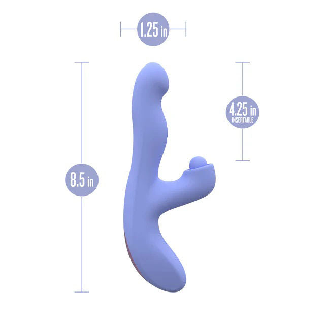Blush Collection Simone 8.5 Inch Rabbit Vibrator with G-Spot Tapping > Vibrators > Ladies > Rabbit