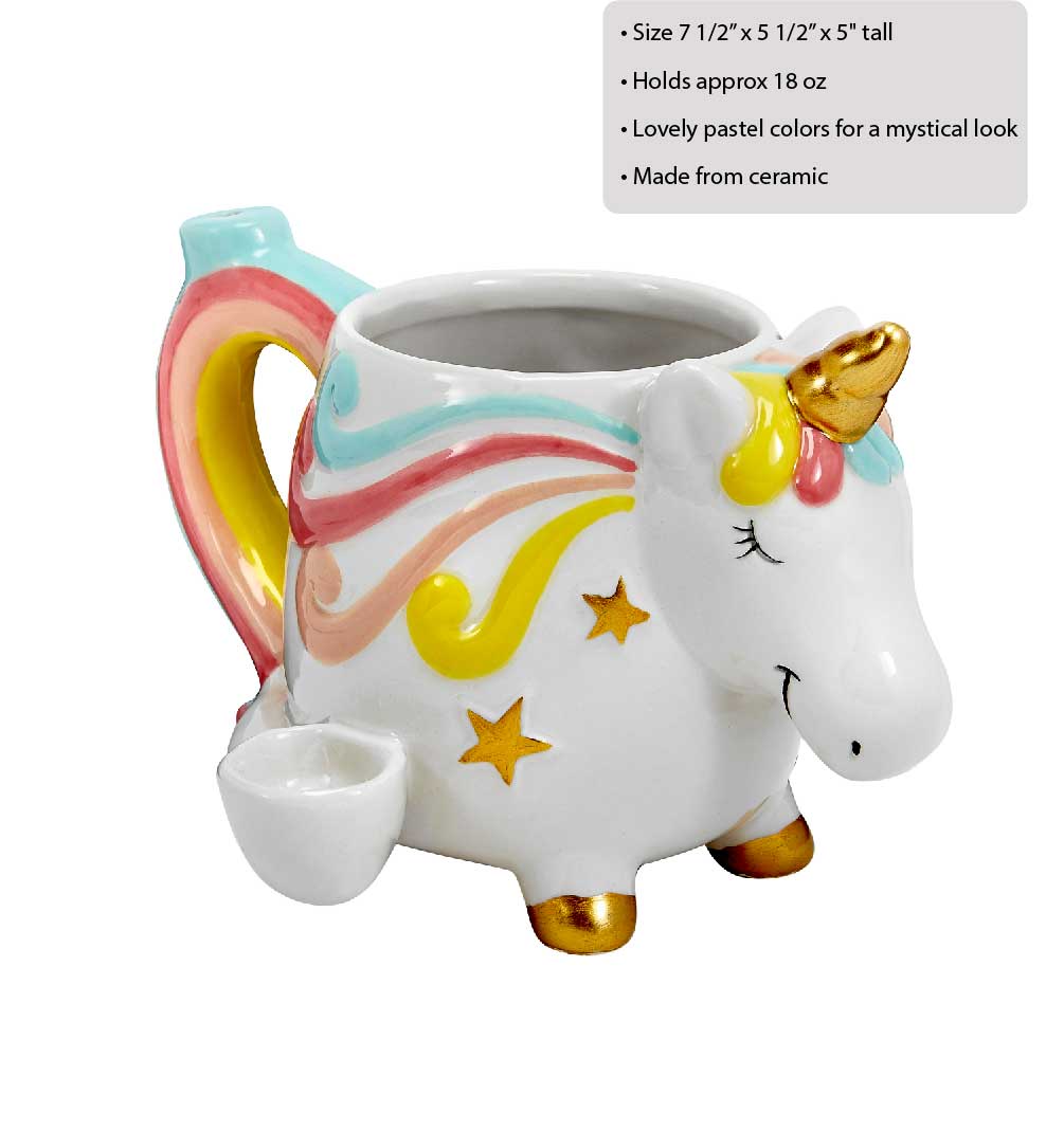 Unicorn Roast and Toast Ceramic Mug with Gold Accents Gag Gifts & Novelties