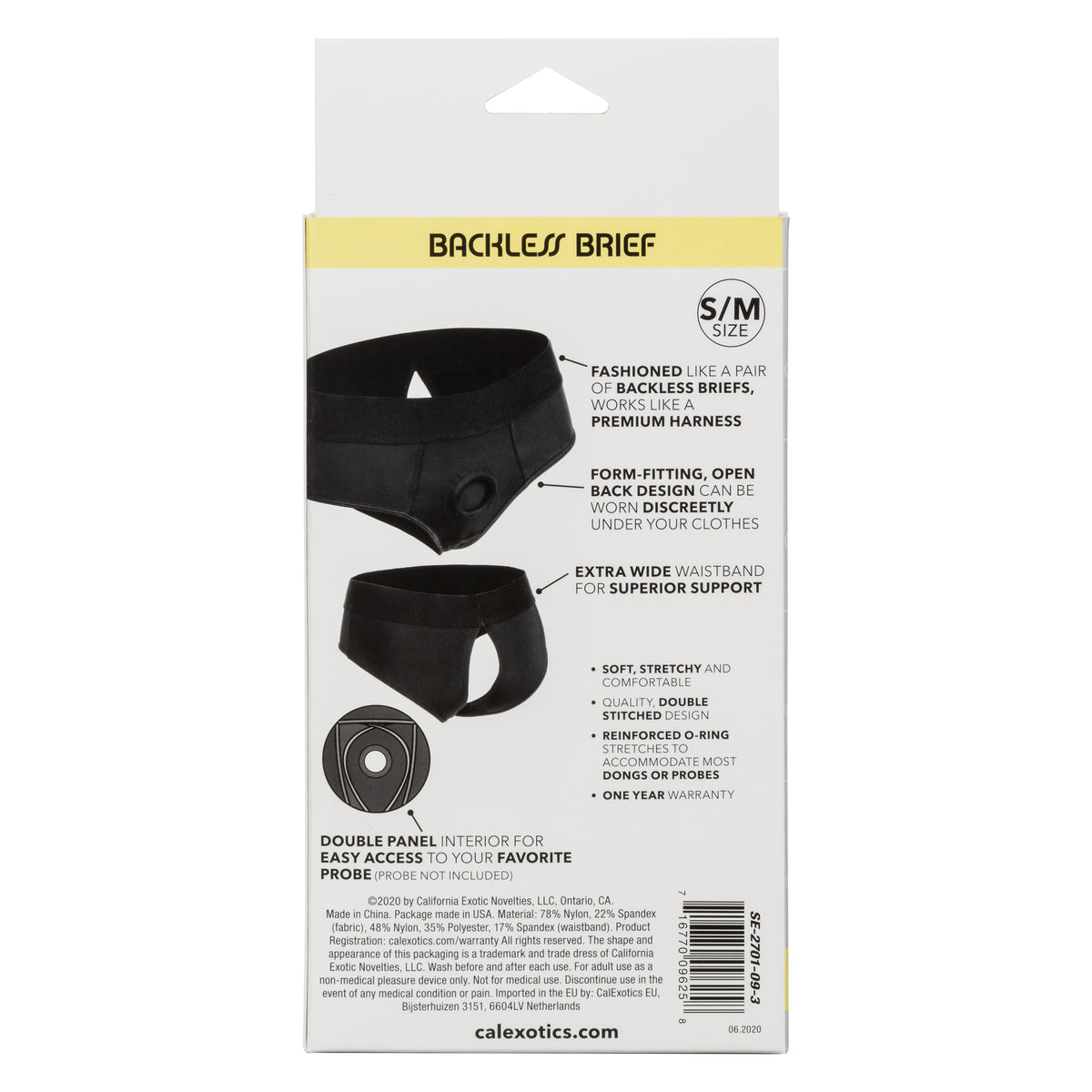 Boundless Backless Brief Harness Black S/M Erotic Clothing > Dildos > Strap On Harnesses