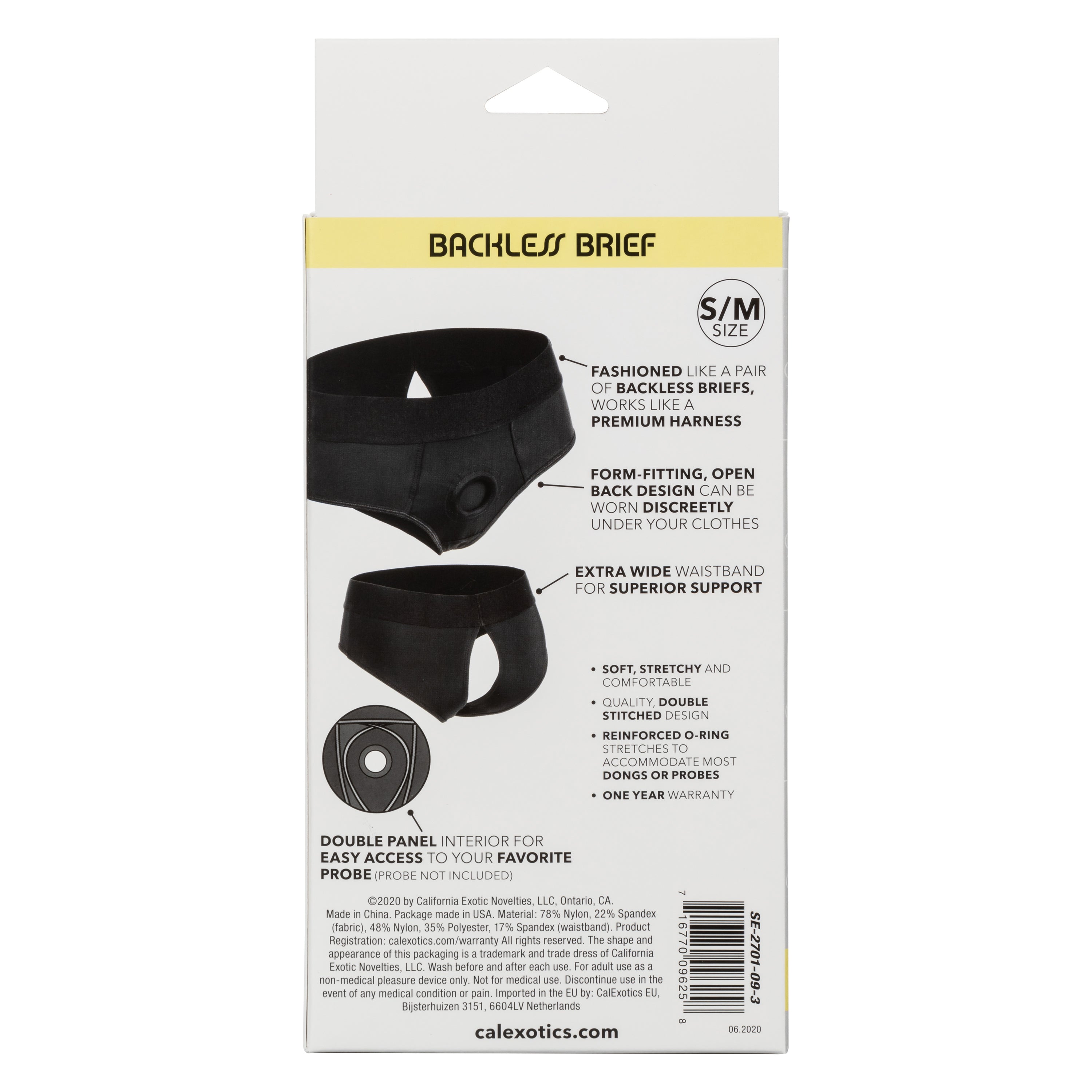 Boundless Backless Brief Harness Black S/M Erotic Clothing > Dildos > Strap On Harnesses