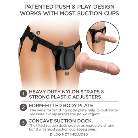 King Cock Elite Beginner's Body Dock Strap-On Harness Adjustable Size Harnesses & Strap-Ons